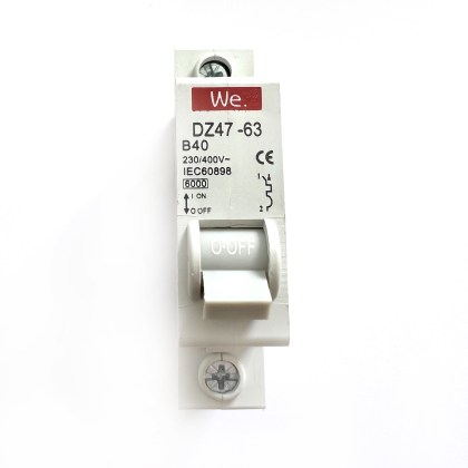 We Wyverne Electrical DZ47-63 B40 40A 40 Amp MCB Circuit Breaker Type B